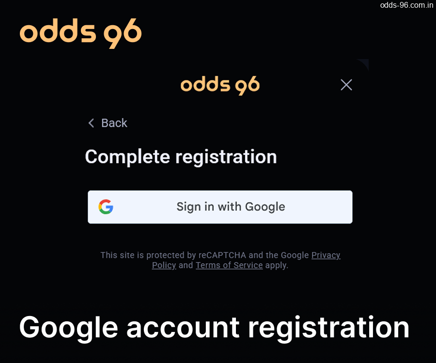 Odds: 96: Sign up through your Google account